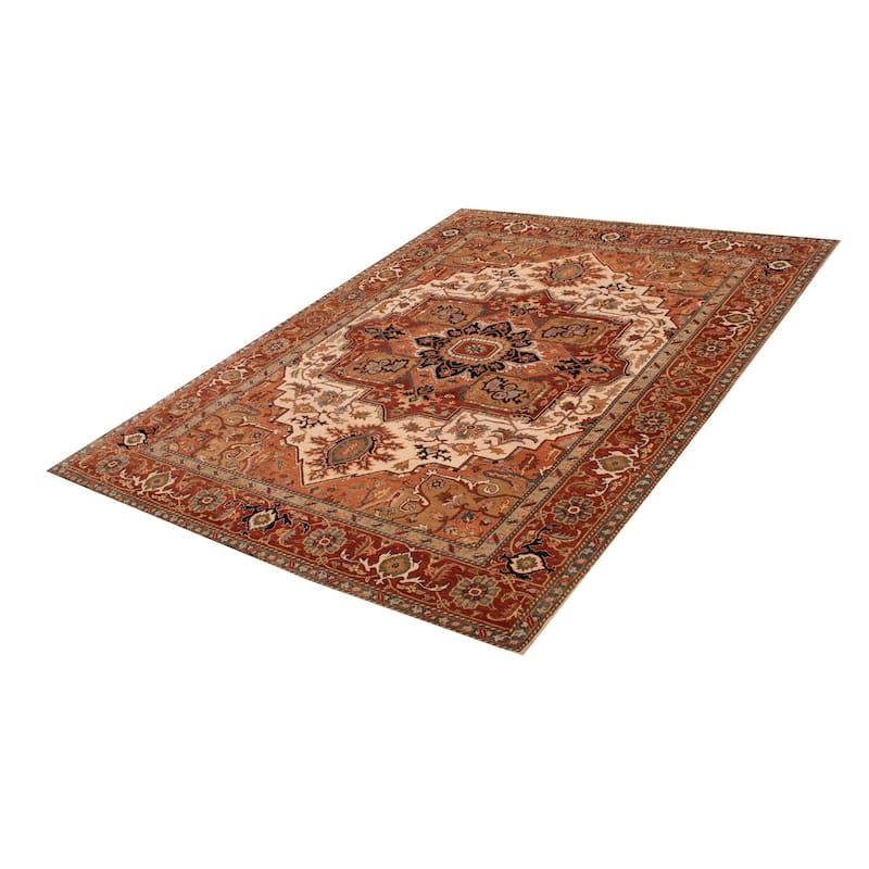 ECARPETGALLERY Hand-knotted Jules Sultane Ivory Wool Rug - 8'8 x 11'6
