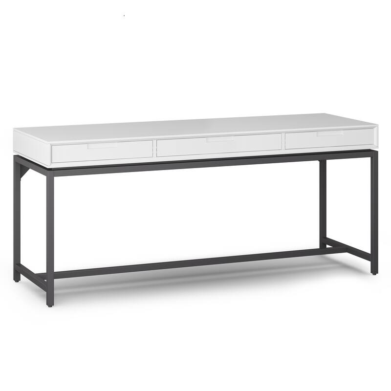 WYNDENHALL Devlin SOLID WOOD Industrial 72 inch Wide Wide Desk