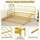 preview thumbnail 3 of 4, Twin Size Metal Daybed w/Trundle Sofa Bed Lockable Wheels