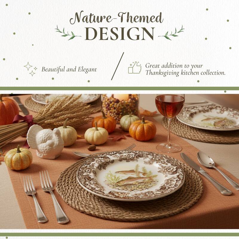 Spode Woodland Dinner Plate Fish Collection - 10.5 inch