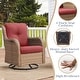 preview thumbnail 17 of 110, Pocassy 3-Piece Outdoor Swivel Bistro Set, Wicker Rocking Chairs