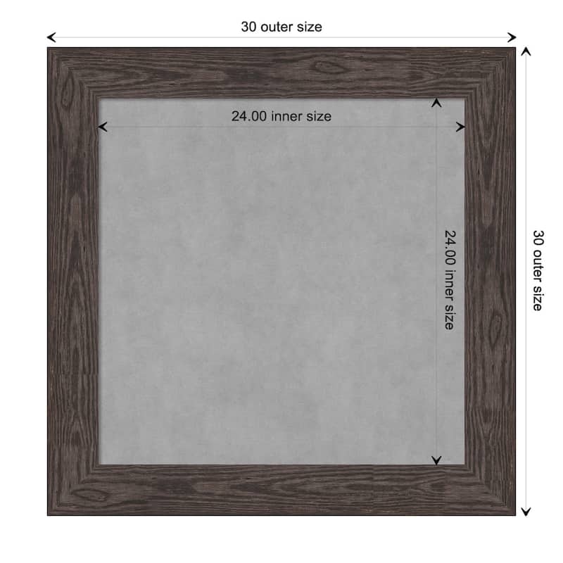 Amanti Art Bridge Black Framed Magnetic Board - Board Size 24x24