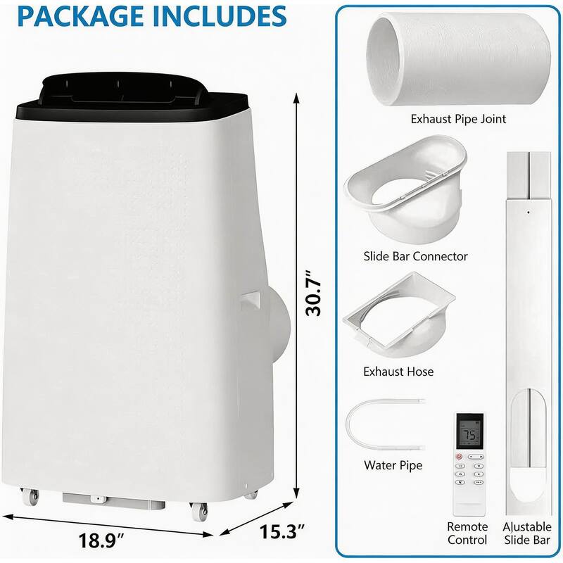 3-in-1 Air Conditioners, with Remote Control, 14000 BTU