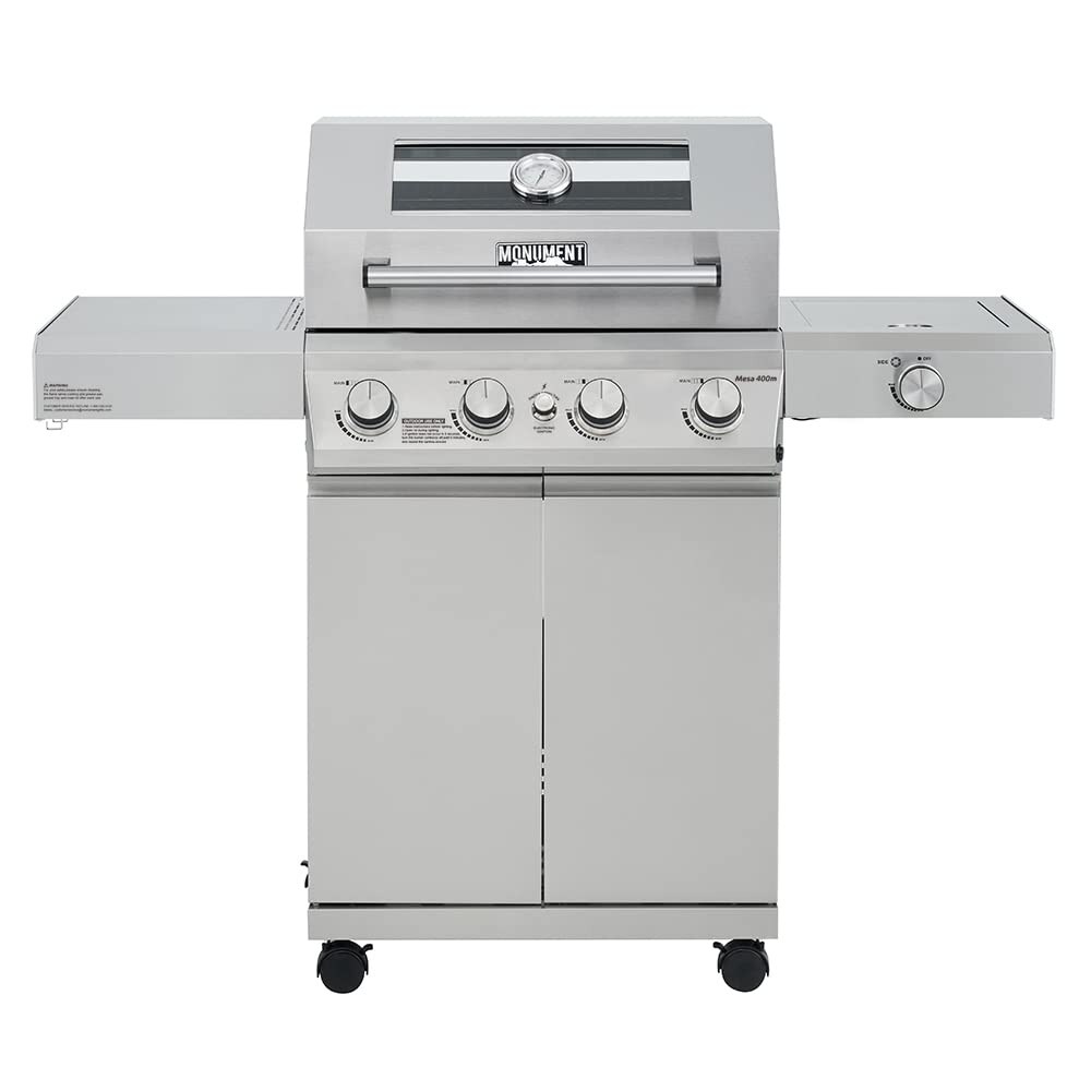 Larger 4Burner Propane Gas Grills bbq Stainless Steel HeavyDuty