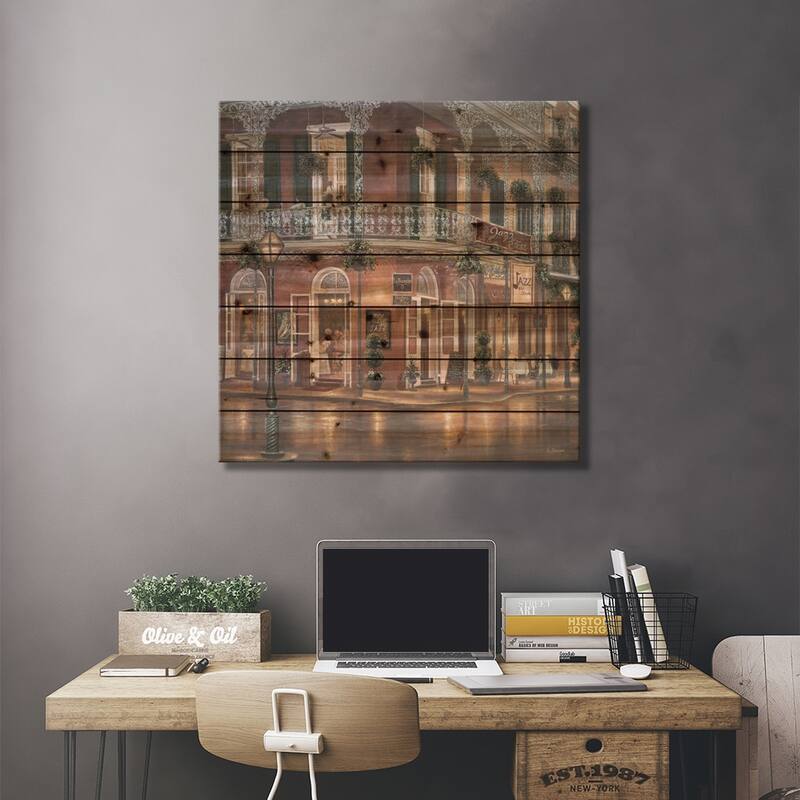 Jazz du Jour Print On Wood by Betsy Brown - Multi-Color