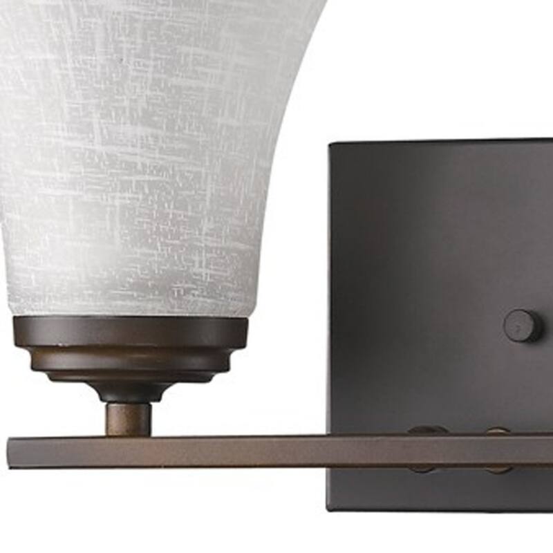 Wall Light with Tapered Glass Shade for Bedroom and Living Room