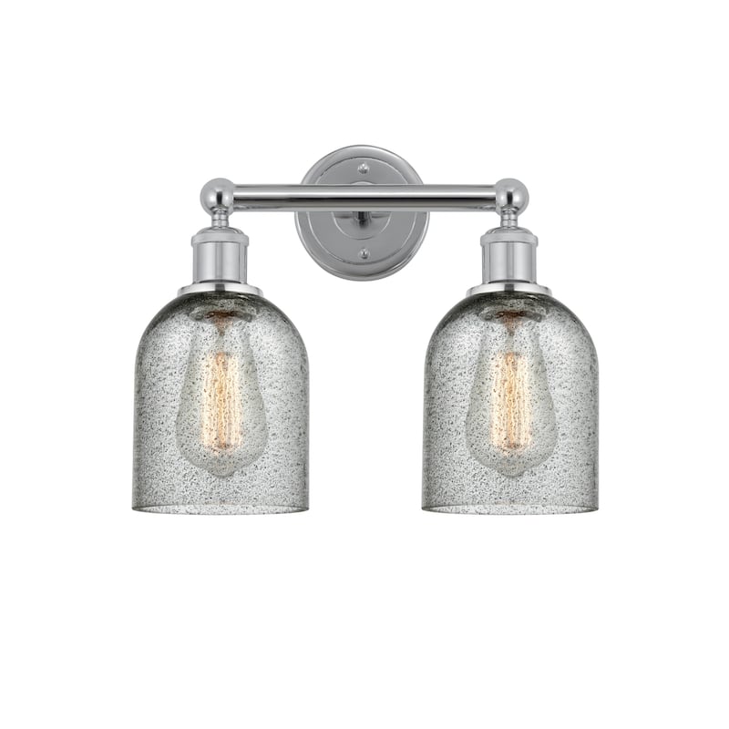 Innovations Lighting 616-2W-12-14 Caledonia Vanity Caledonia 2 Light - Polished Chrome / Charcoal