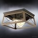 preview thumbnail 3 of 5, Luxury Industrial Chic Ceiling Fixture, 6"H x 12"W, with Modern Farmhouse Style, Olde Bronze Finish by Urban Ambiance
