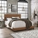 preview thumbnail 25 of 68, Gayle Nailhead Trim Faux Leather Upholstered Bed, by Hillsdale Brown - Queen