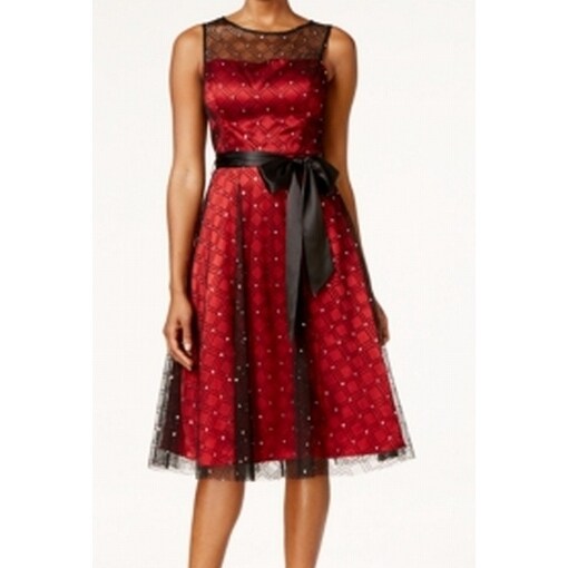 jessica howard red and black dress