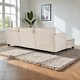 preview thumbnail 4 of 13, L-Shaped Corduroy Corner Sofa with Storage Armrest Cushions, Modular Cloud Sofa, 3-Seat Sectional