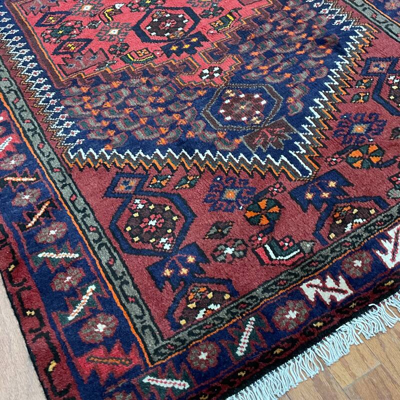 HERAT ORIENTAL Hand-knotted Tribal Hamadan Wool Rug - 4' x 6'5