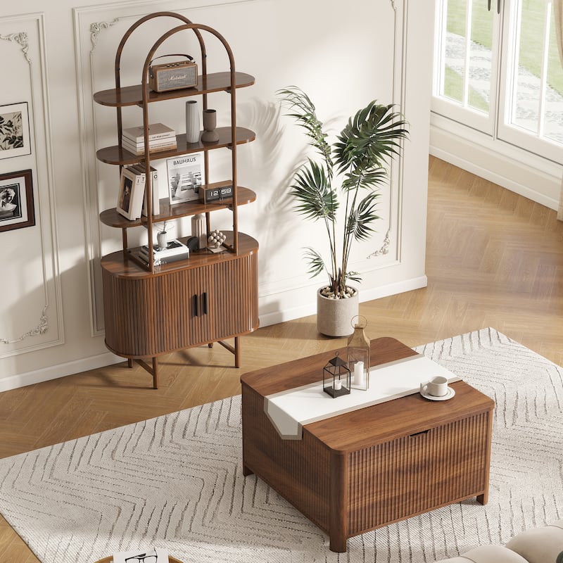 Squre Coffee Table with Large Capacity Storage