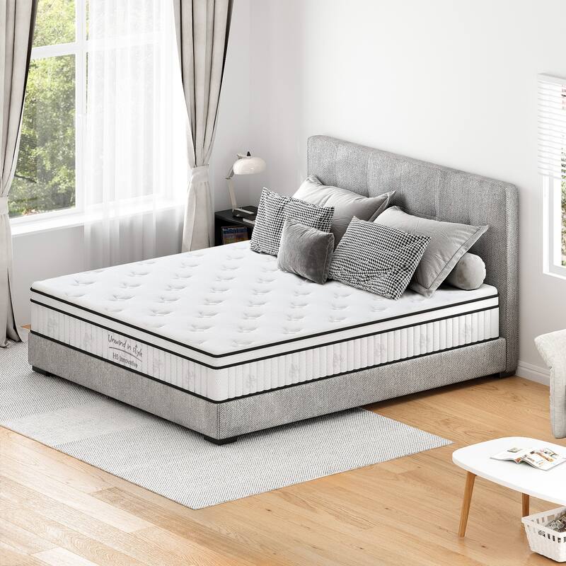 12 Inch Hybrid Medium Firm Mattress Individually Pocketed Innerspring（Twin/Full/Queen/King） - King