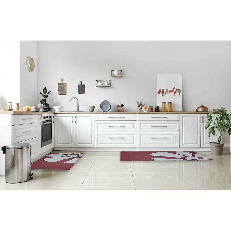 Petal Lines Spring Chenille Rug
