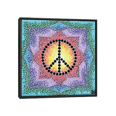 iCanvas "Mandala Peace" by Nadya Al-Haroun Framed Canvas Print