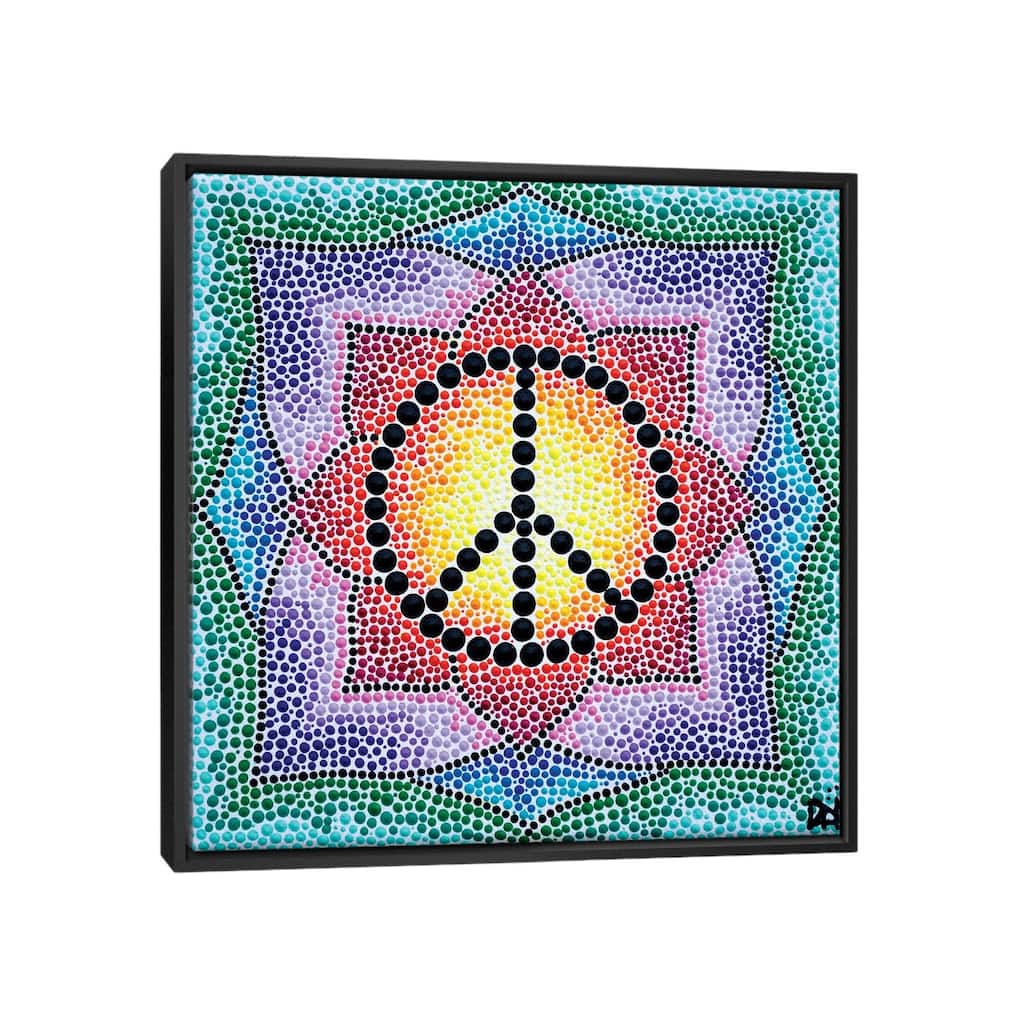 iCanvas "Mandala Peace" by Nadya Al-Haroun Framed Canvas Print