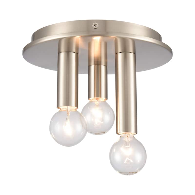 Elk Home Pepper Brushed Nickel Metal 3 Light Flush Mount
