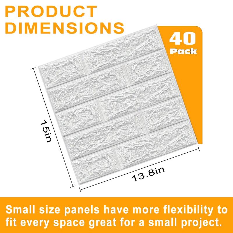 Art3D Vinyl Peel and Stick Stone Backsplash Tile ,15''x13.8'',20sheet