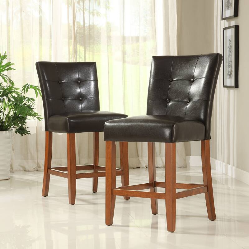 Tufted High Back Counter Height Stools (Set of 2) by iNSPIRE Q Classic