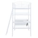 preview thumbnail 5 of 10, Twin Size Loft Bed with 4-Layer Shelves and L-Shaped Desk , Stylish Metal Frame with Sockets