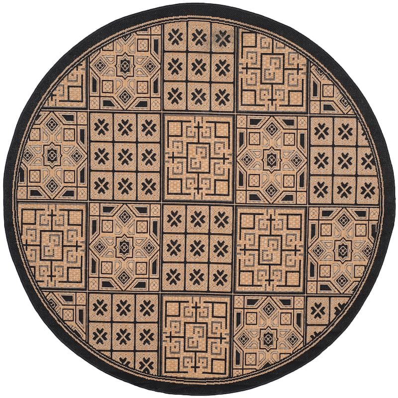SAFAVIEH Courtyard Jacklyn Geometric Block Indoor/ Outdoor Area Rug