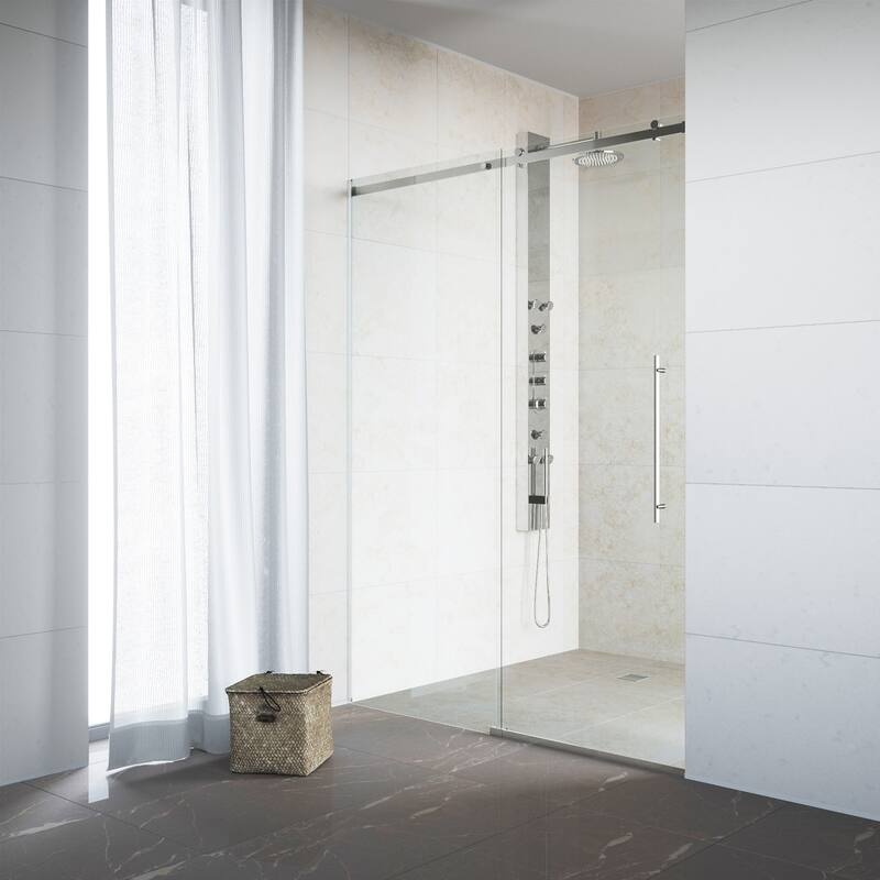Vigo Luca 78-3/4" High x 60" Wide Sliding Frameless Shower Door