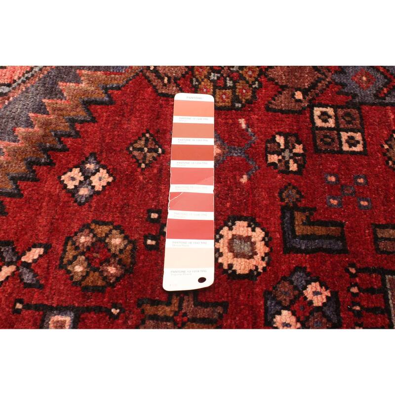 ECARPETGALLERY Hand-knotted Andelz Dark Red Wool Rug - 4'2 x 7'9