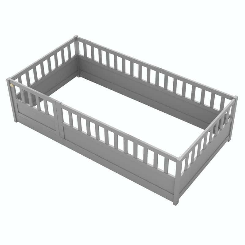 Montessori wooden children's floor bed without Support slat