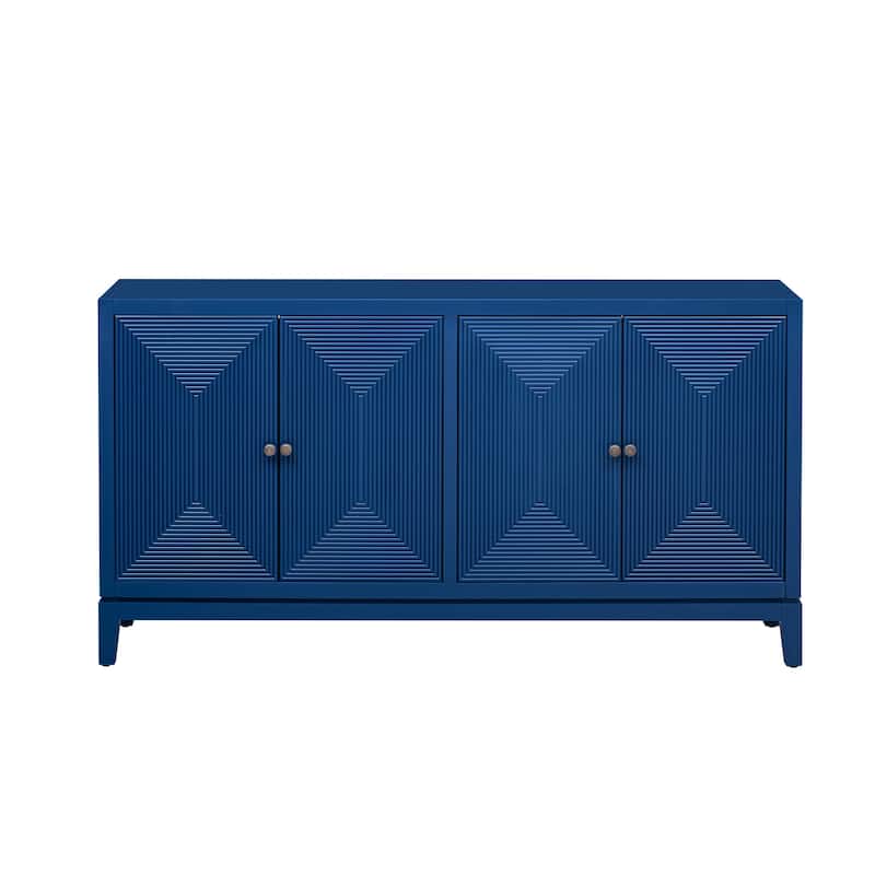 Sleek Storage Cabinet Sideboard Buffet with Vertical Line Design,Suitable for Study,Entrance and Living Room