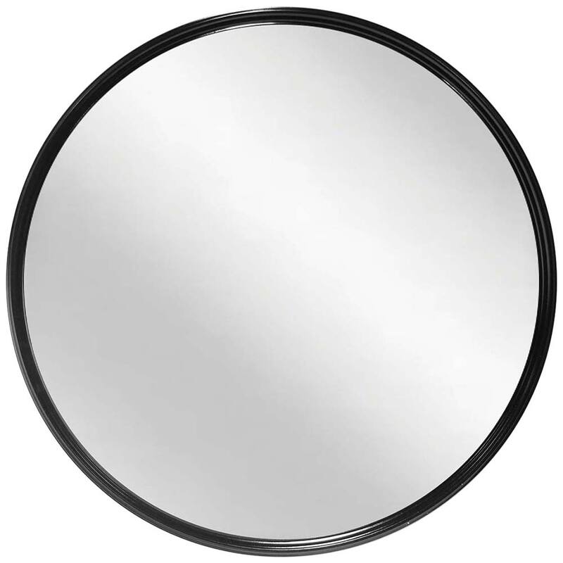Deep Metal Wall Mirror - 24 x 2.5 x 24 - Black