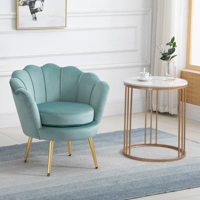 Velvet-touch Fabric Accent Chair