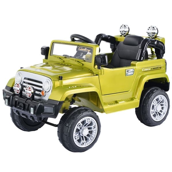 slide 2 of 12, Costway 12V MP3 Kids Ride On Truck Car RC Remote Control w/ LED Green - 2-4 Years