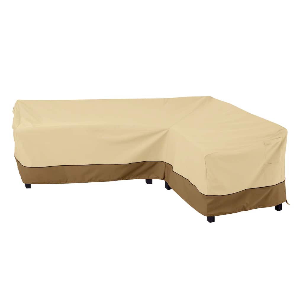 Classic Accessories Veranda Water-Resistant 115 Inch Patio Right-Facing Sectional Lounge Set Cover