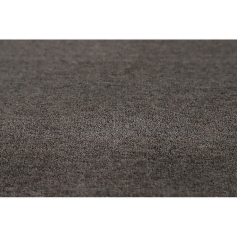 Hand Knotted Oriental 100% Wool Carpet Tribal Tribal Greys & Charcoal Gabbeh Area Rug - 12' 1'' X 9' 1''