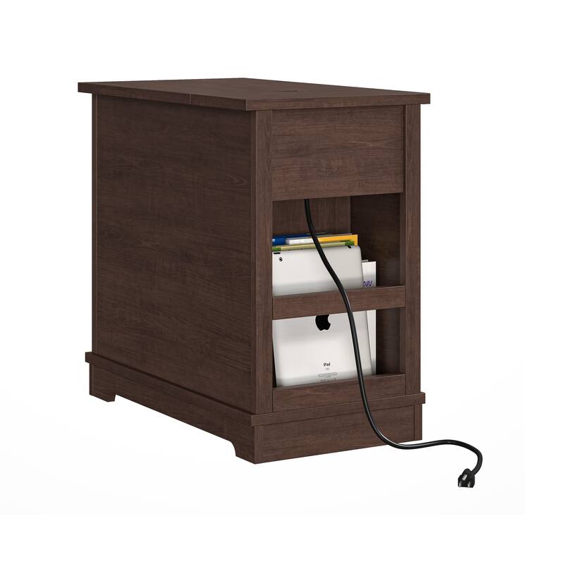 Classic Charging End Table with USB Ports and Storage - 23" in Height