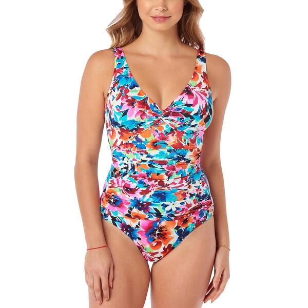 Shop Swim Solutions Womens Labelle Fleur Allover Slimming One