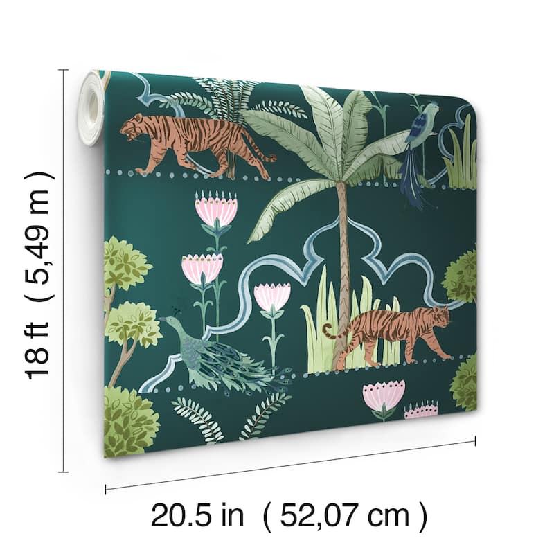 NuWallpaper Laos Green Peel and Stick Wallpaper