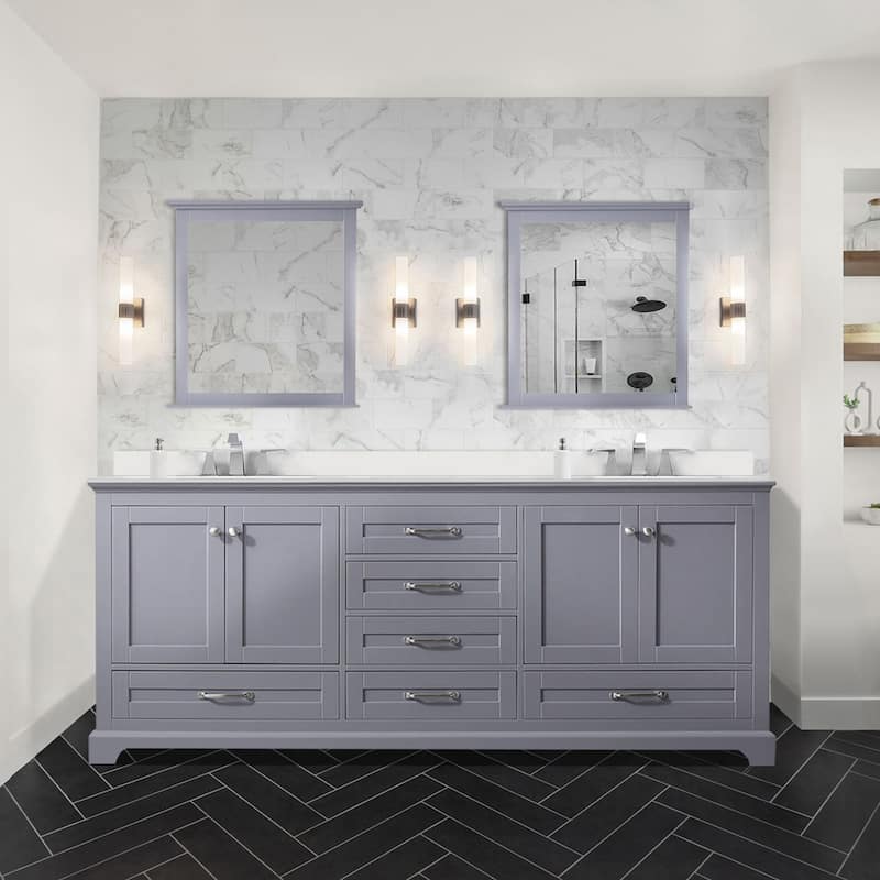 Dukes 80 in. W x 22 in. D White Double Bath Vanity and Cultured Marble Top