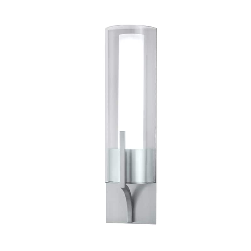 Slope 15'' High Integrated LED Sconce - Brushed Nickel - 15 inch Tall