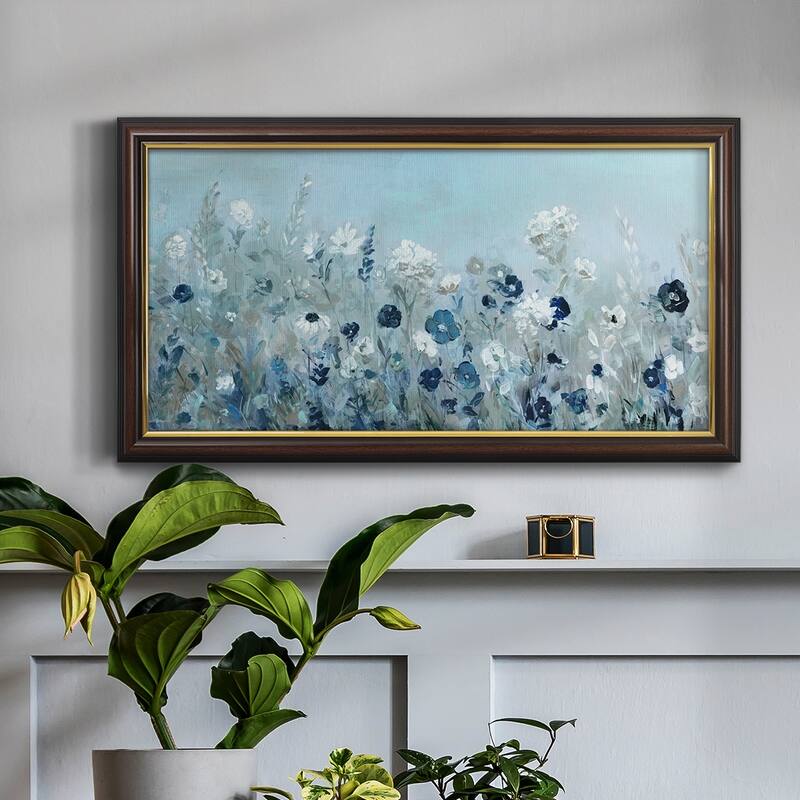 Teal Light Garden Premium Framed Canvas- Ready to Hang