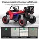 preview thumbnail 16 of 27, 12V 2-Seater Kids Ride on UTV with Slow Start Function Music - 46.5” x 29” x 28”(L x W x H)