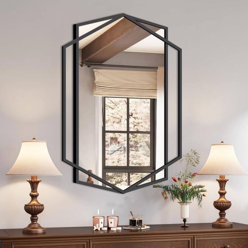Iron Art Personalized Polygon, Versatile Hanging Mirror