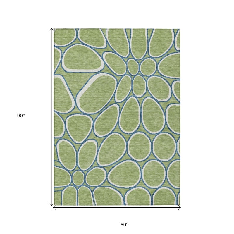 HomeRoots Abstract Transitional Rectangle Outdoor Rug