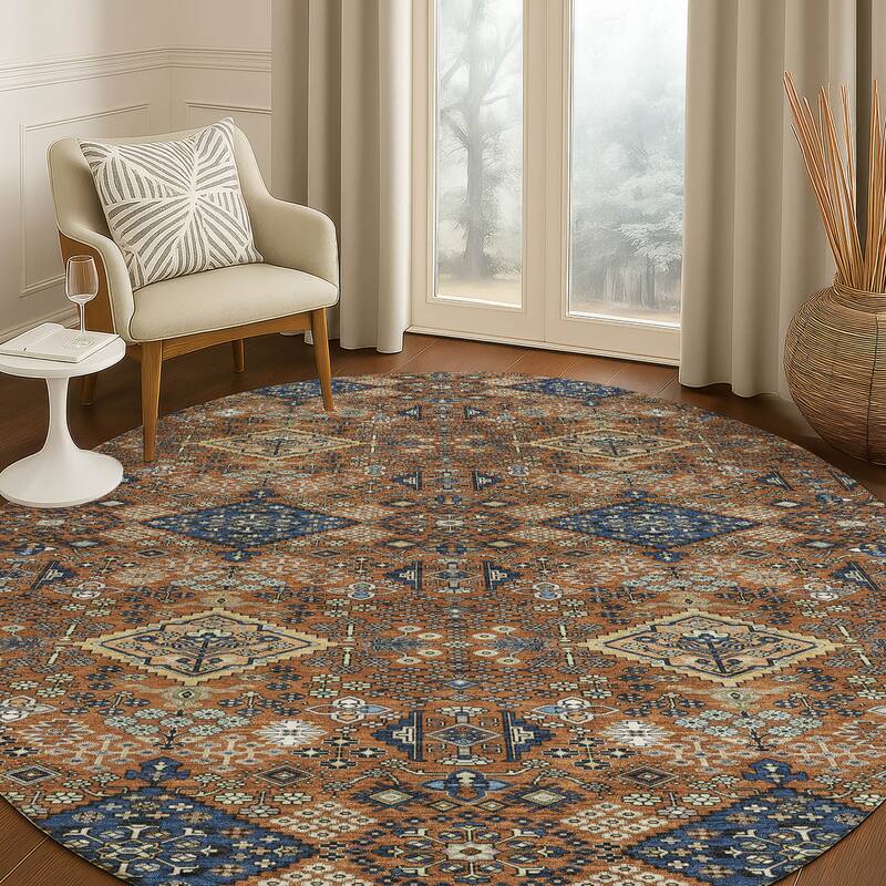 Machine Washable Indoor/ Outdoor Global Bidunga Chantille Rug