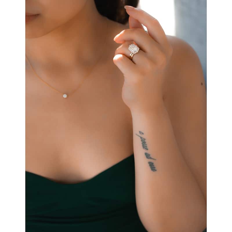 Kobelli August Collection 3.1 Carat Moissanite & Diamond 14k Solid Gold Radiant Rococo Halo Plain Bands Raina Bridal Set