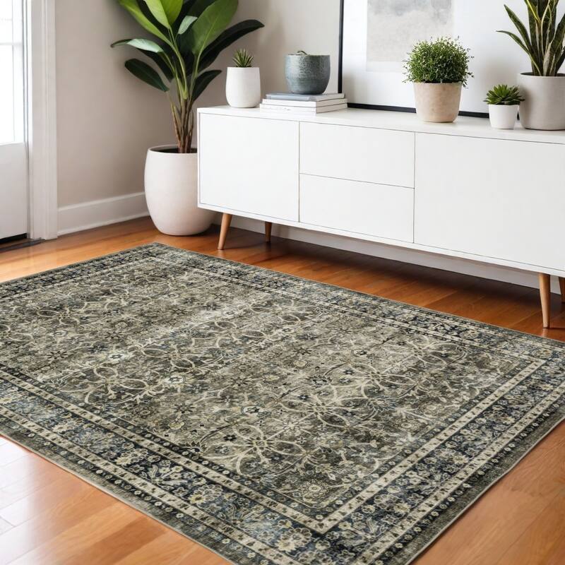 HomeRootsOriental Traditional Rectangle Area Rug - 66.14' X '42.13' X '0.12
