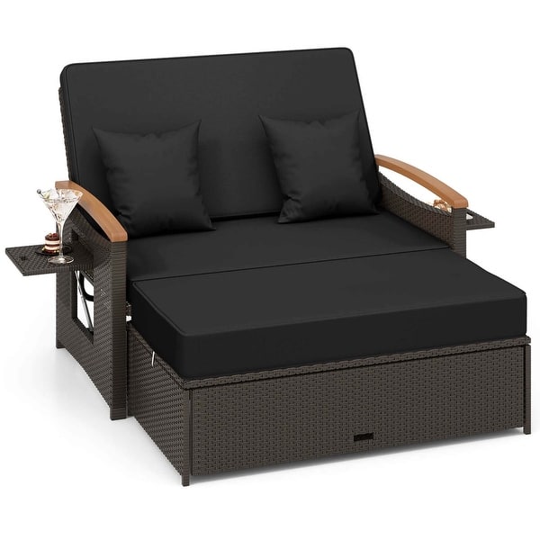 Costway Patio Rattan Daybed Wicker Loveseat Sofa With Multifunctional Ottoman Beige 773aa261 2a38 4712 Bd8a 111a2056dabc.512a2c2109c7a1273b538ef9c34e5bd8