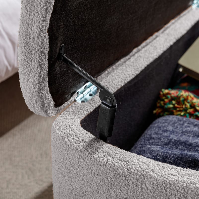 Modern Entryway Bench Ottoman Upholstered Padded with Storage
