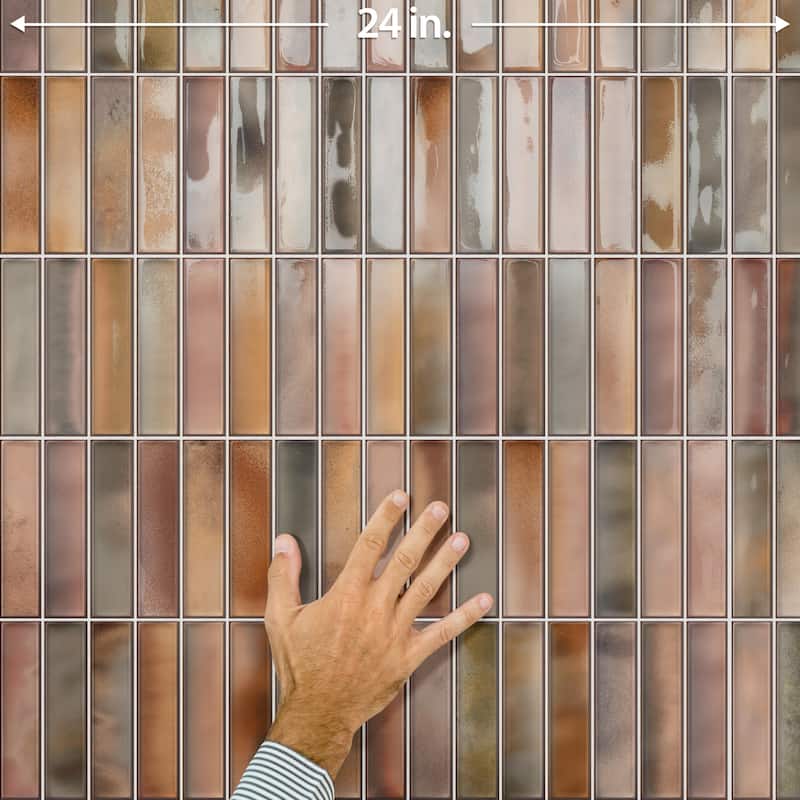 Merola Tile Borealis Garnet 5-7/8" x 11-3/4" Ceramic Wall Tile